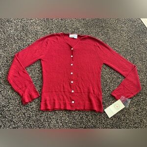 Merona Red Lightweight Cardigan size Small NWT
